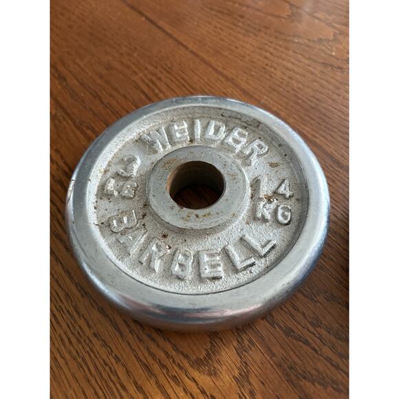 Set Of 2 3# Vintage Weider Barbell Dumbell Iron Weight Plates 1” Standard 3 LB - Picture 2 of 5